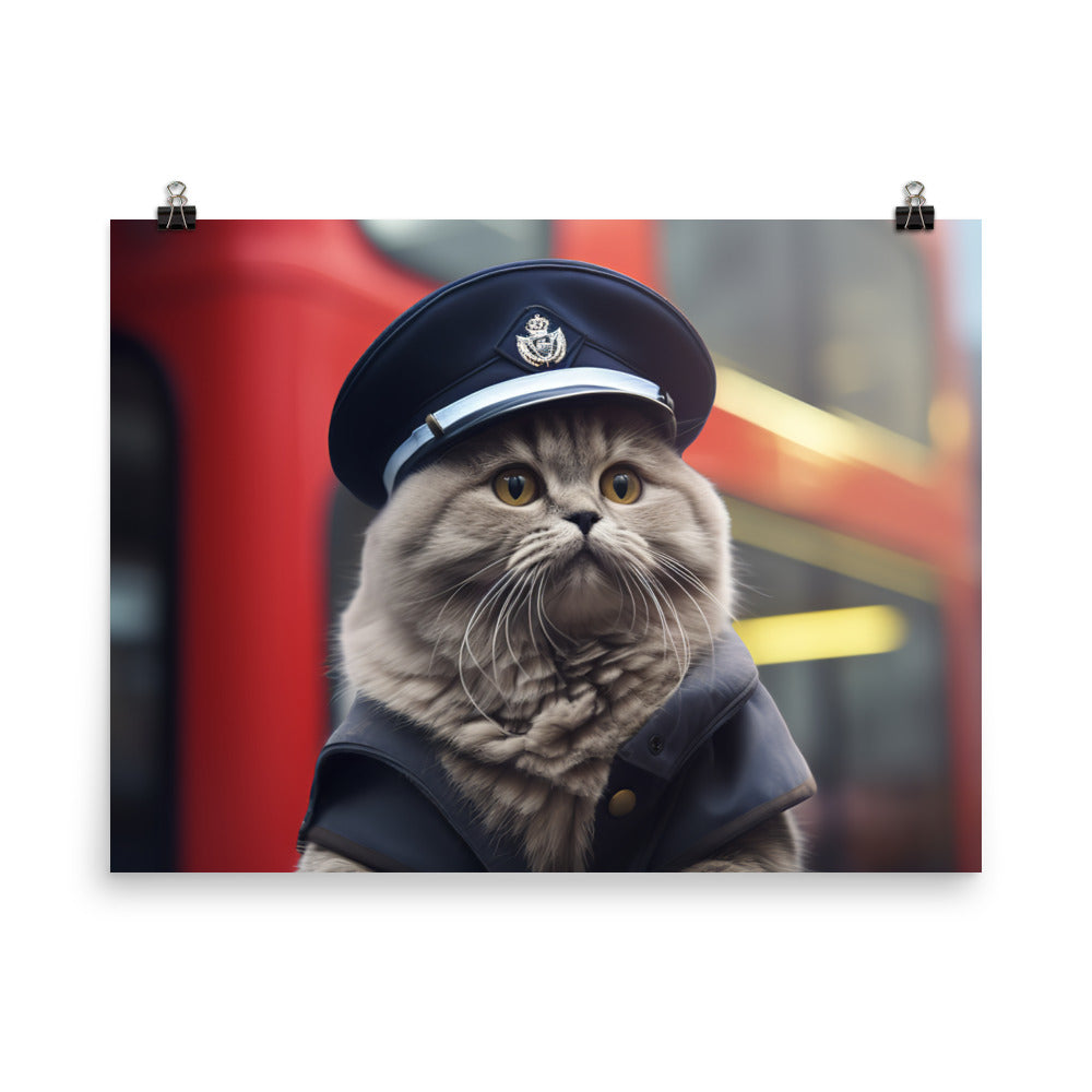 Scottish Fold Transit Operator Photo paper poster - PosterfyAI.com