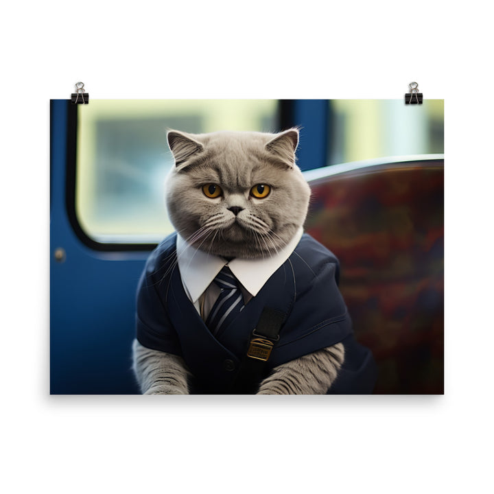 Scottish Fold Transit Operator Photo paper poster - PosterfyAI.com