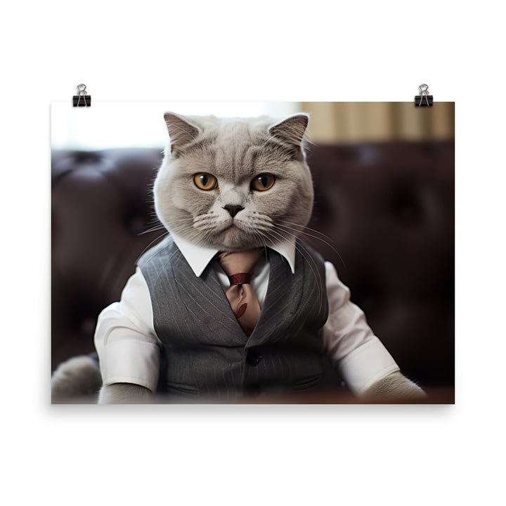 Scottish Fold Sales Consultant Photo paper poster - PosterfyAI.com