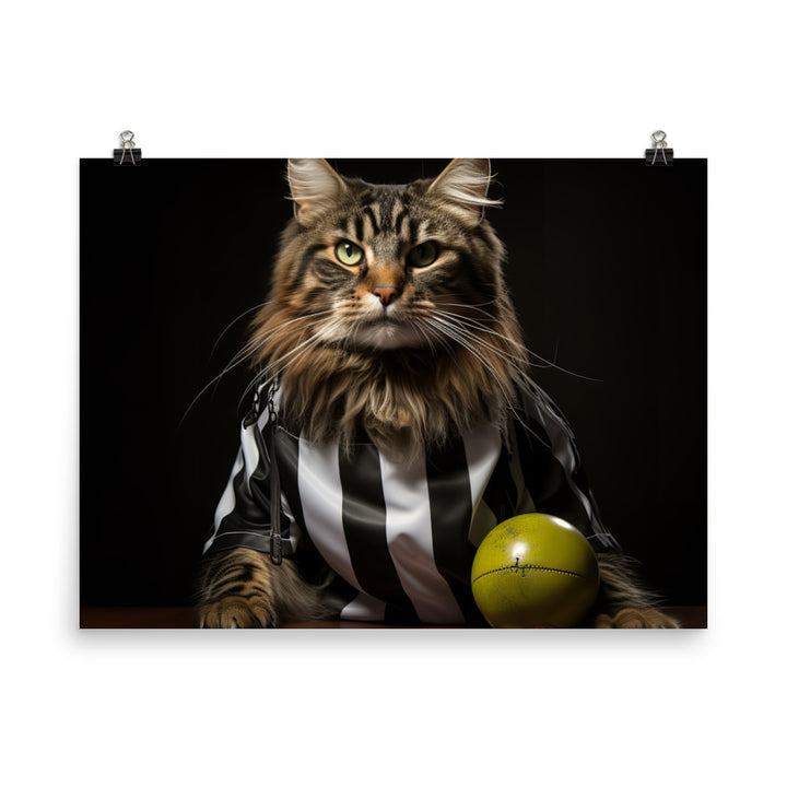 Maine Coon Referee Photo paper poster - PosterfyAI.com