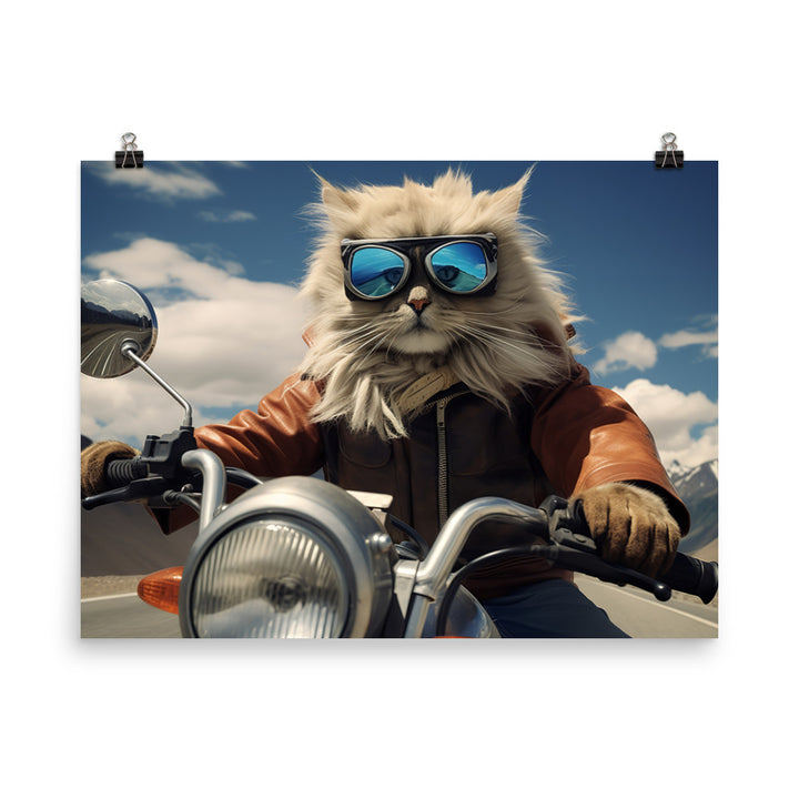 Himalayan Superbike Athlete Photo paper poster - PosterfyAI.com