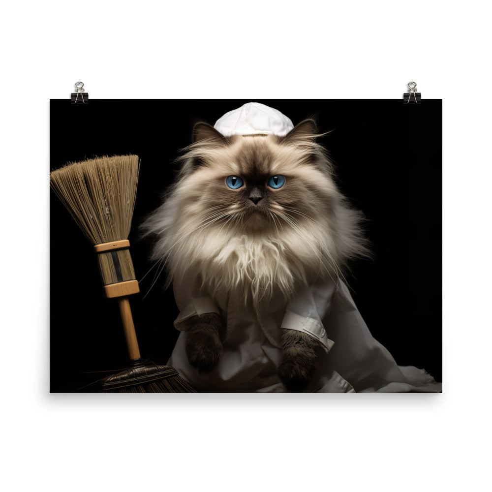 Himalayan Janitor Photo paper poster - PosterfyAI.com