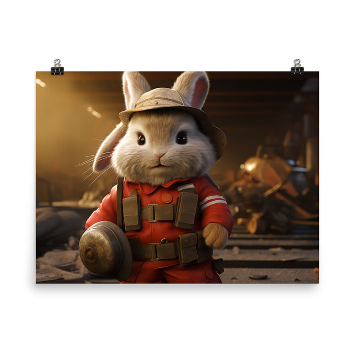 Lionhead Firefighter Photo paper poster - PosterfyAI.com