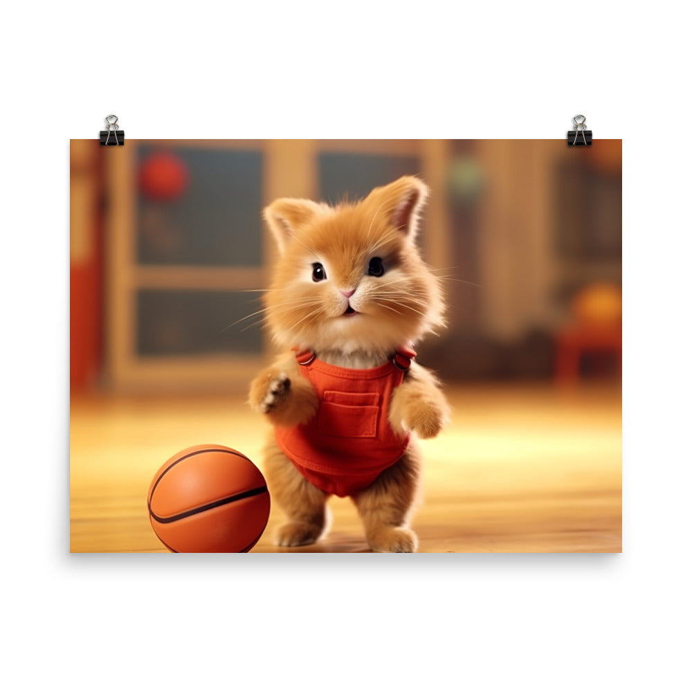 Lionhead Basketball Photo paper poster - PosterfyAI.com