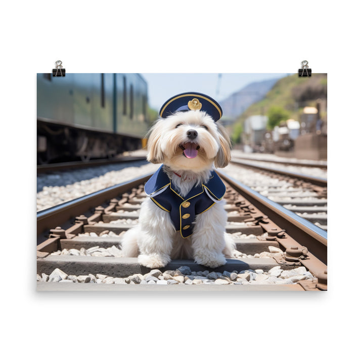 Lhasa Apso Transit Operator Photo paper poster - PosterfyAI.com