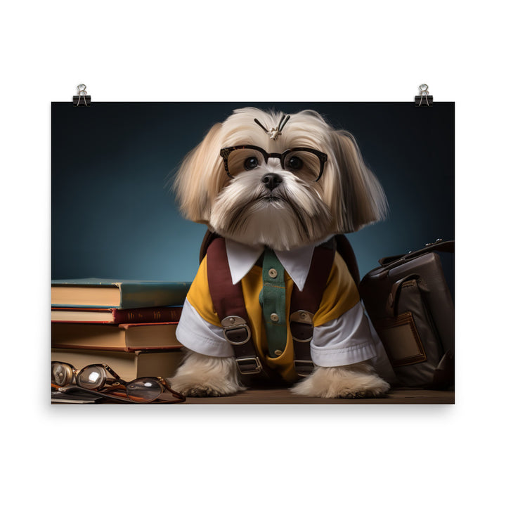 Lhasa Apso Student Photo paper poster - PosterfyAI.com