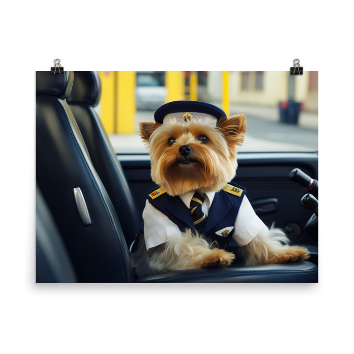 Yorkshire Terrier Transit Operator Photo paper poster - PosterfyAI.com
