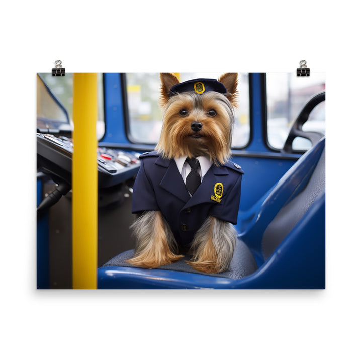 Yorkshire Terrier Transit Operator Photo paper poster - PosterfyAI.com