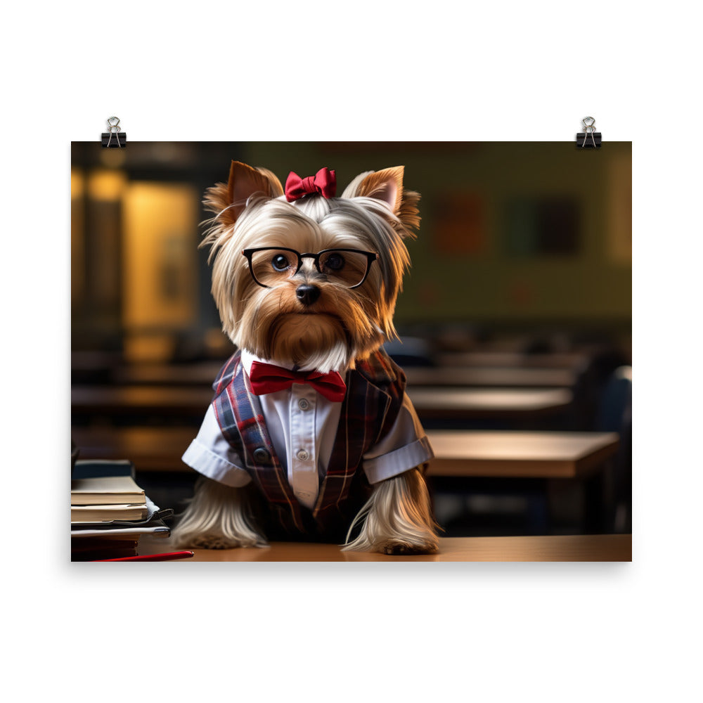 Yorkshire Terrier Student Photo paper poster - PosterfyAI.com