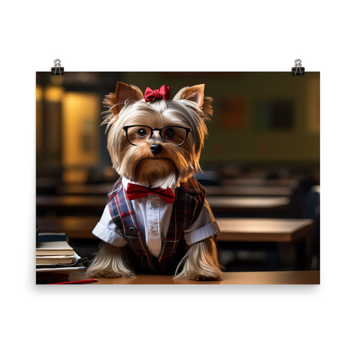 Yorkshire Terrier Student Photo paper poster - PosterfyAI.com