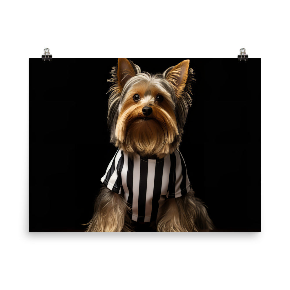 Yorkshire Terrier Referee Photo paper poster - PosterfyAI.com