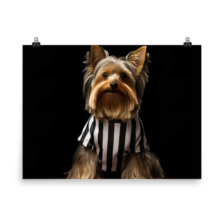 Yorkshire Terrier Referee Photo paper poster - PosterfyAI.com