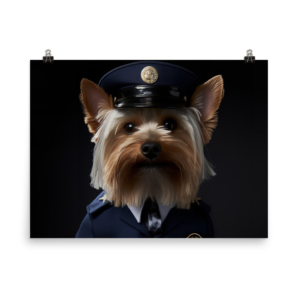 Yorkshire Terrier Prison Officer Photo paper poster - PosterfyAI.com
