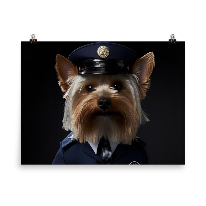 Yorkshire Terrier Prison Officer Photo paper poster - PosterfyAI.com