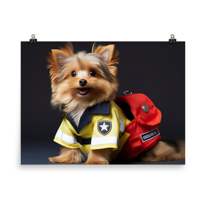 Yorkshire Terrier Paramedic Photo paper poster - PosterfyAI.com