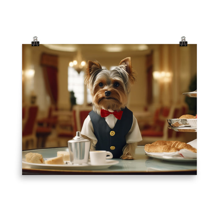 Yorkshire Terrier Hotel Staff Photo paper poster - PosterfyAI.com