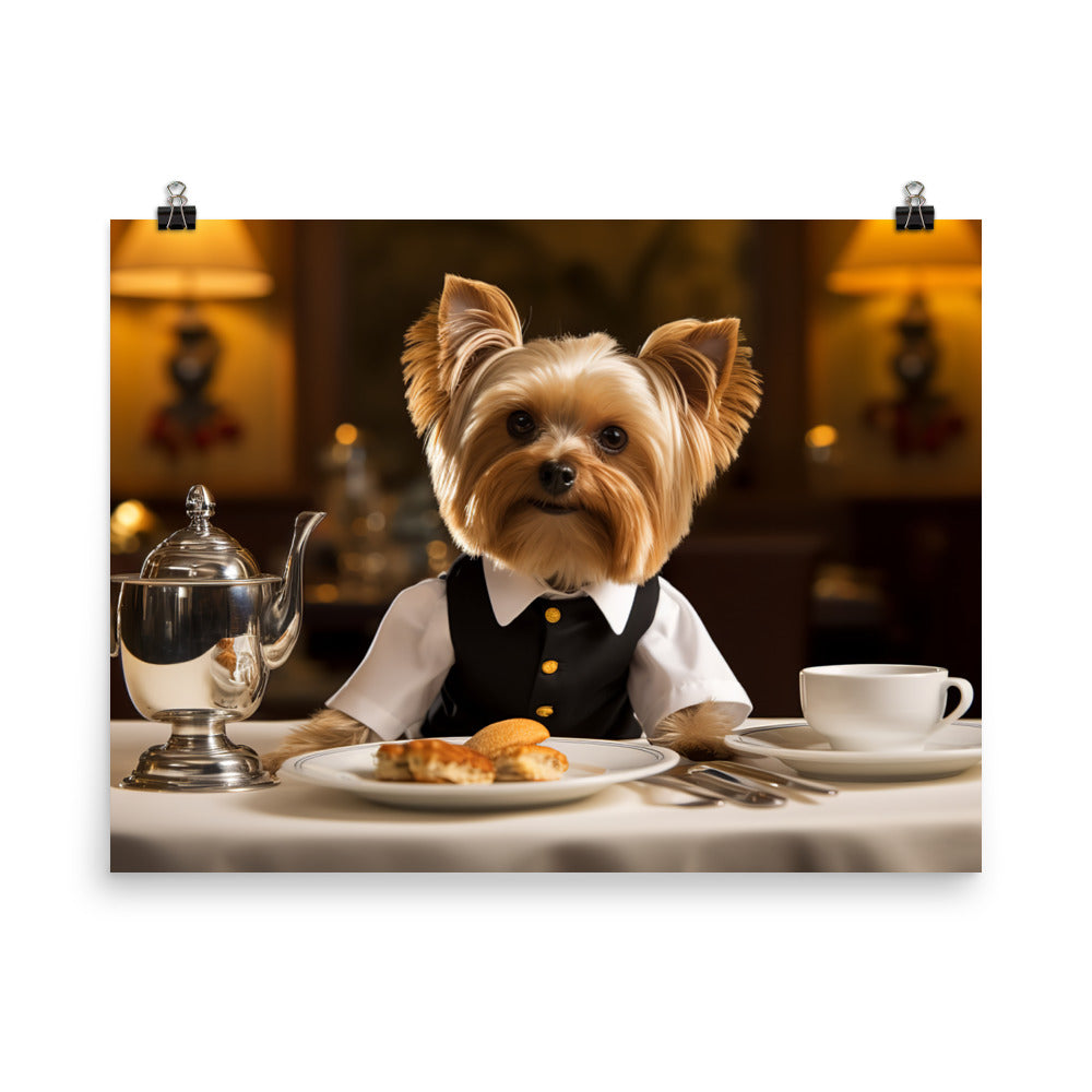 Yorkshire Terrier Hotel Staff Photo paper poster - PosterfyAI.com