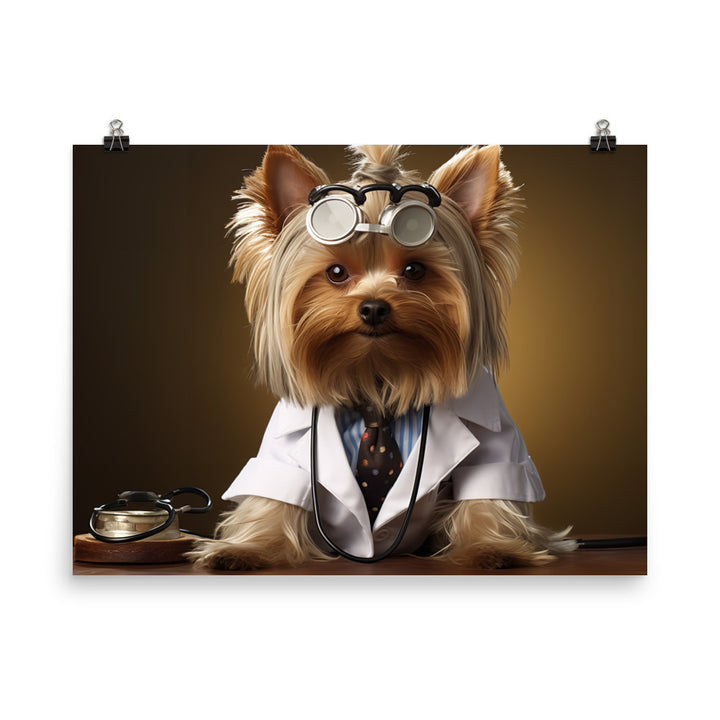 Yorkshire Terrier Doctor Photo paper poster - PosterfyAI.com