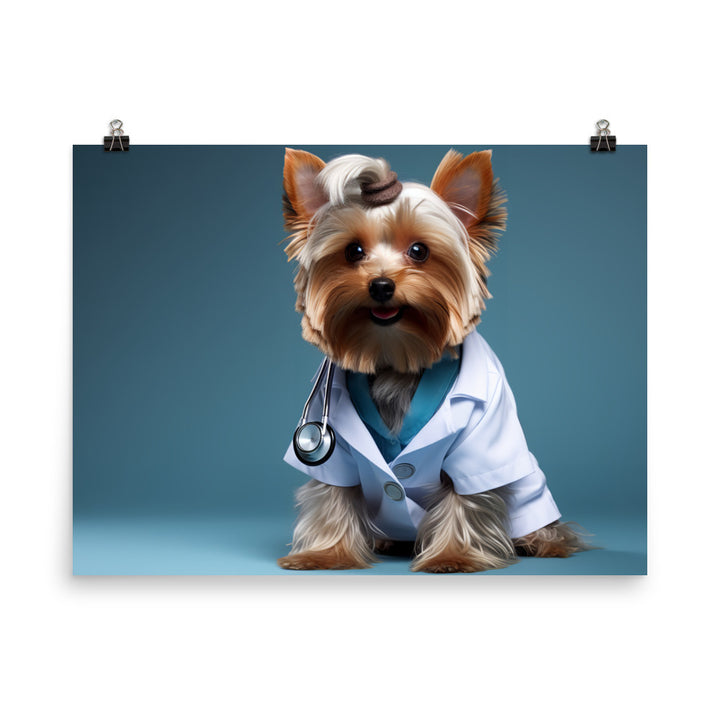 Yorkshire Terrier Doctor Photo paper poster - PosterfyAI.com