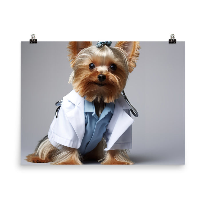 Yorkshire Terrier Doctor Photo paper poster - PosterfyAI.com
