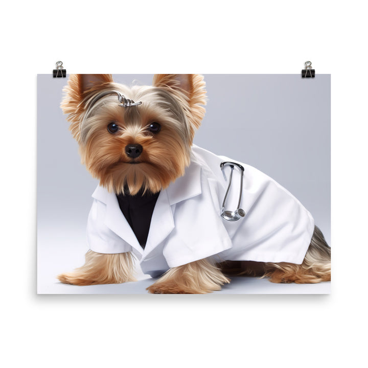 Yorkshire Terrier Doctor Photo paper poster - PosterfyAI.com