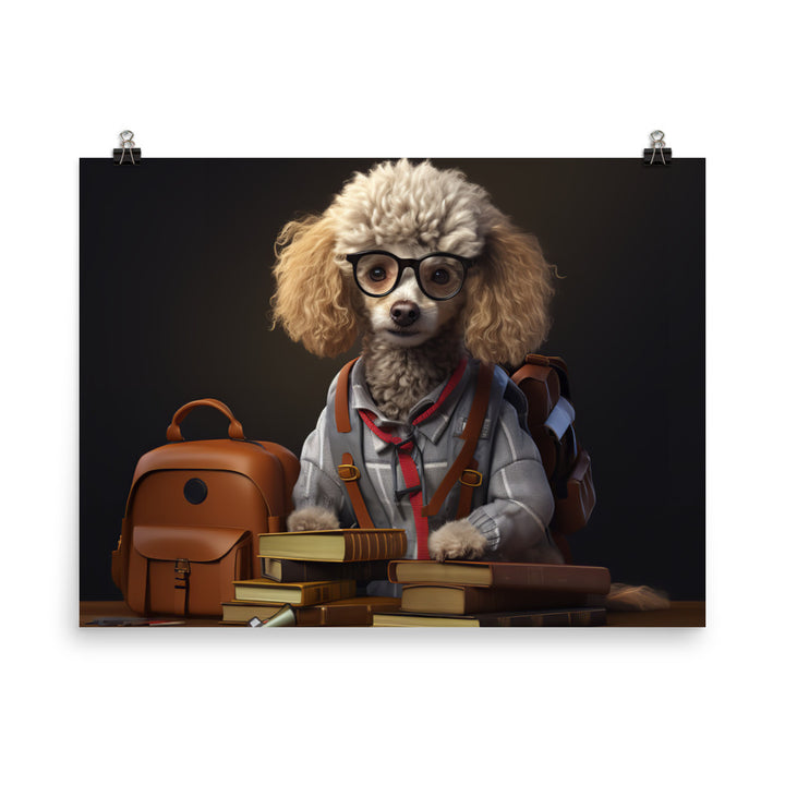 Poodle Student Photo paper poster - PosterfyAI.com