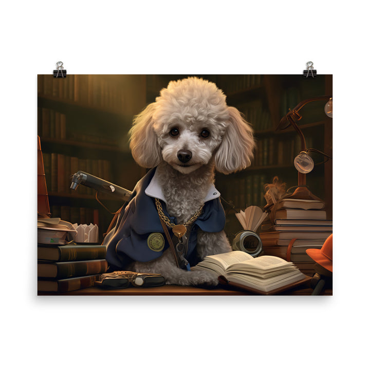 Poodle Student Photo paper poster - PosterfyAI.com