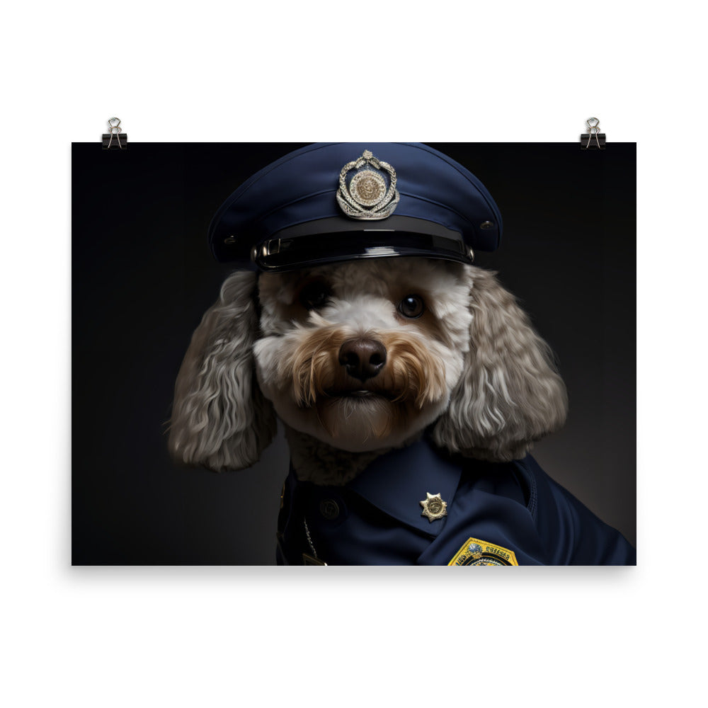 Poodle Security Officer Photo paper poster - PosterfyAI.com