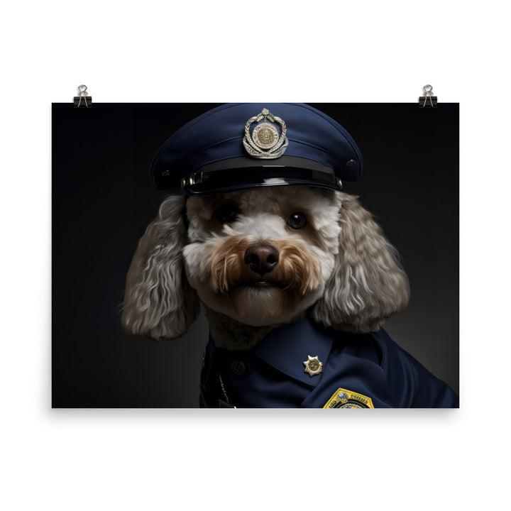 Poodle Security Officer Photo paper poster - PosterfyAI.com