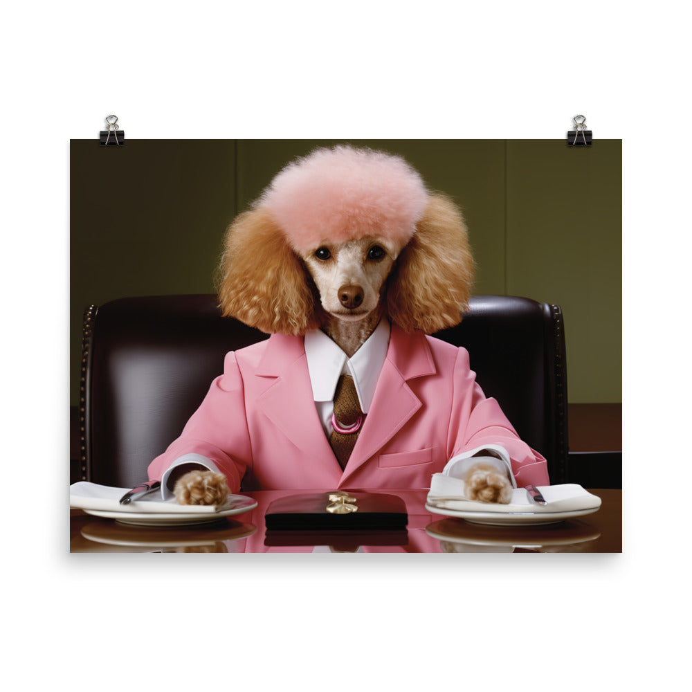 Poodle Sales Consultant Photo paper poster - PosterfyAI.com