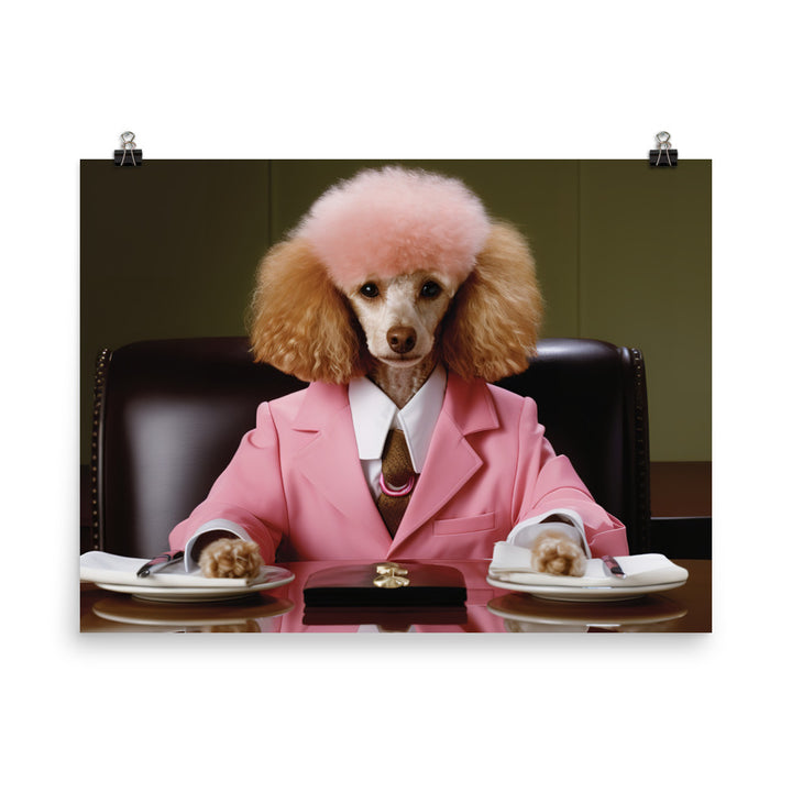 Poodle Sales Consultant Photo paper poster - PosterfyAI.com