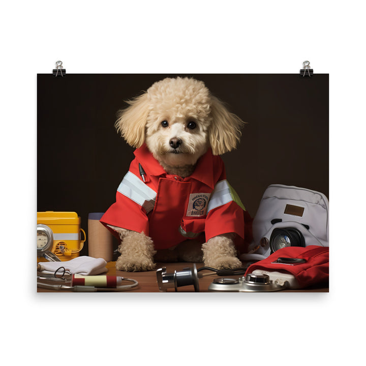 Poodle Paramedic Photo paper poster - PosterfyAI.com