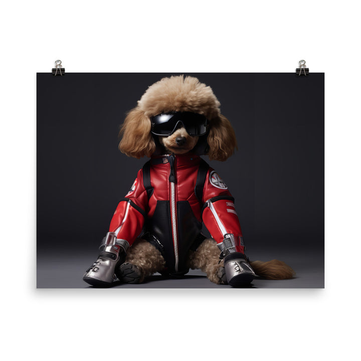 Poodle Motorsport Athlete Photo paper poster - PosterfyAI.com