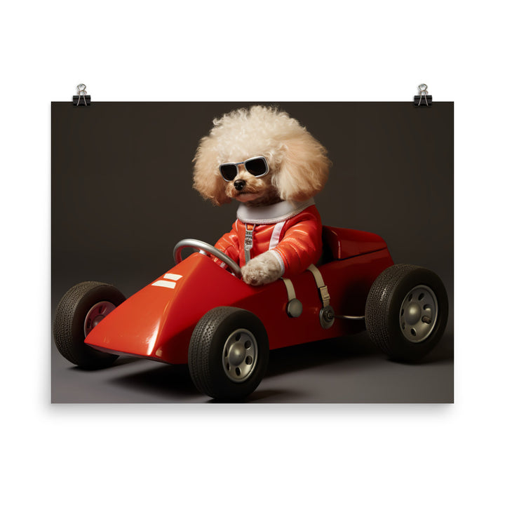 Poodle Motorsport Athlete Photo paper poster - PosterfyAI.com