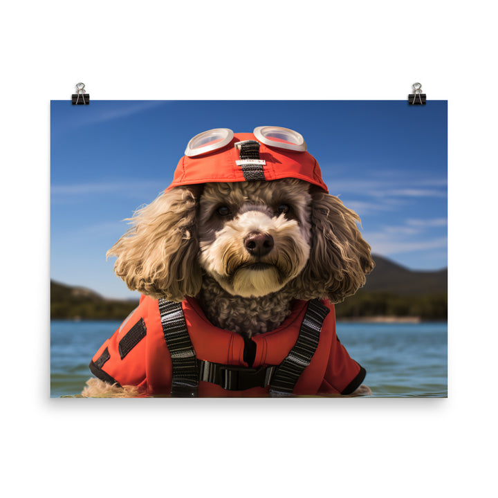 Poodle Lifeguard Photo paper poster - PosterfyAI.com