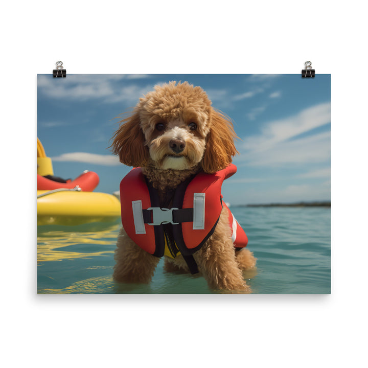 Poodle Lifeguard Photo paper poster - PosterfyAI.com
