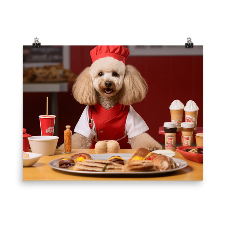 Poodle Fast Food Crew Photo paper poster - PosterfyAI.com