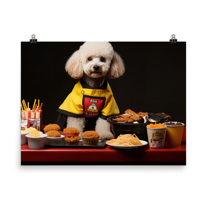 Poodle Fast Food Crew Photo paper poster - PosterfyAI.com