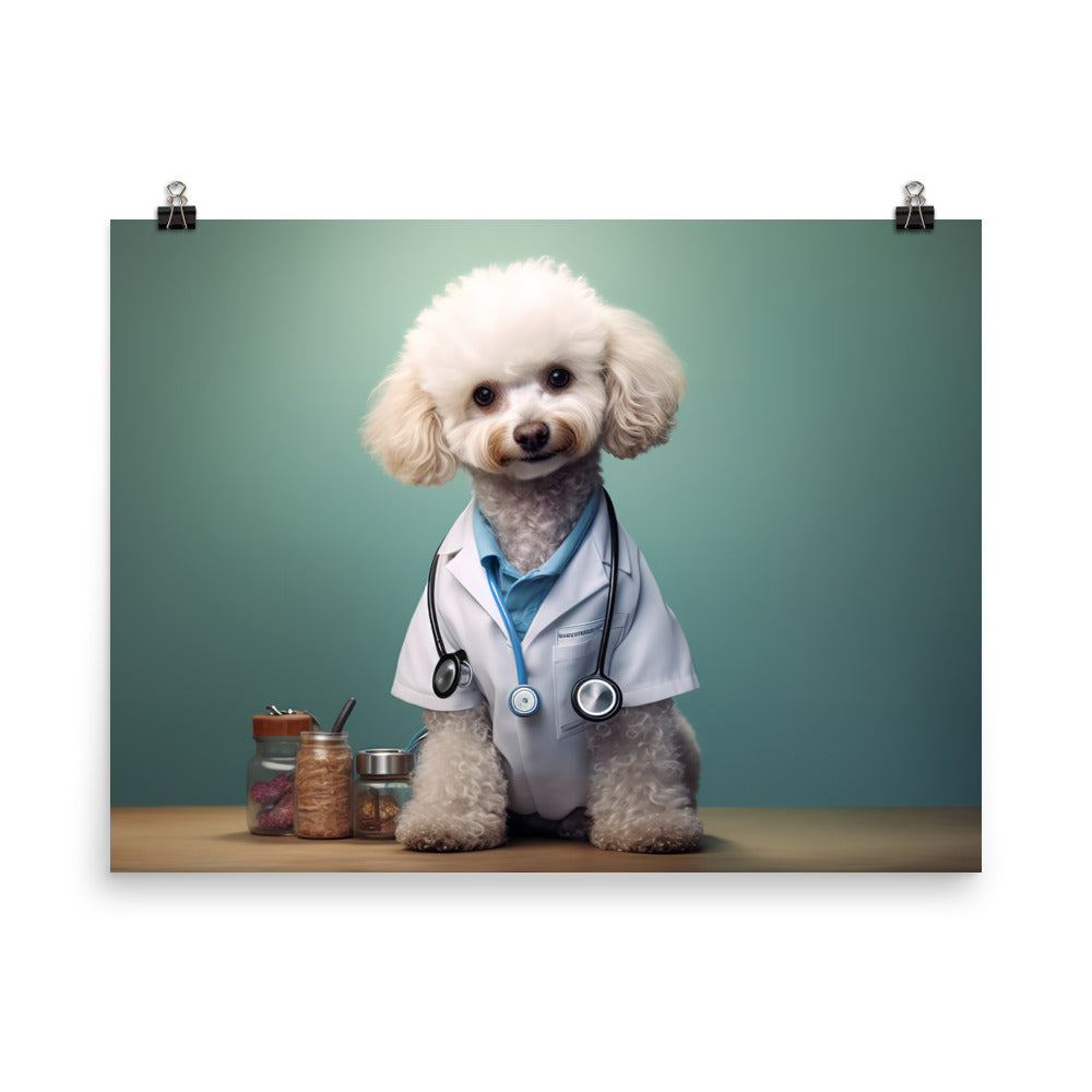 Poodle Doctor Photo paper poster - PosterfyAI.com