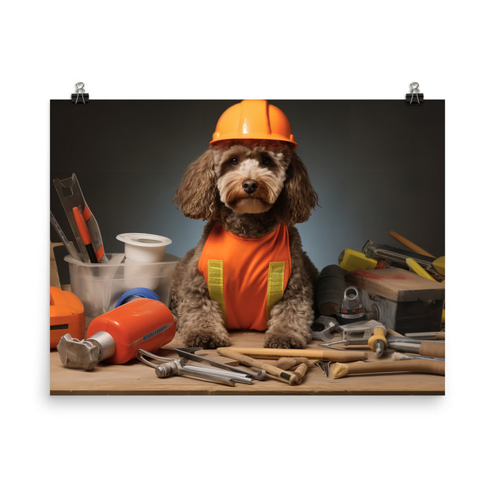 Poodle Contractor Photo paper poster - PosterfyAI.com