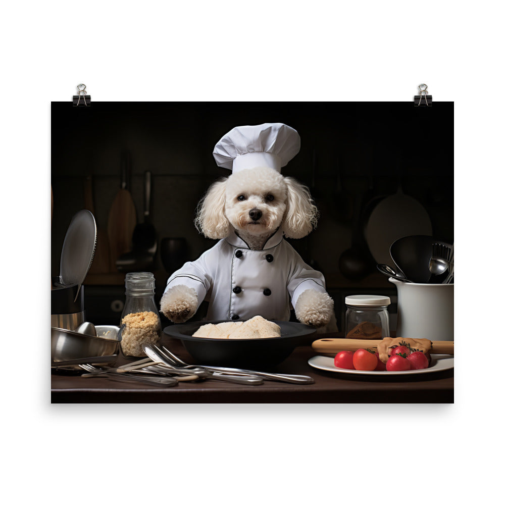 Poodle Chef Photo paper poster - PosterfyAI.com