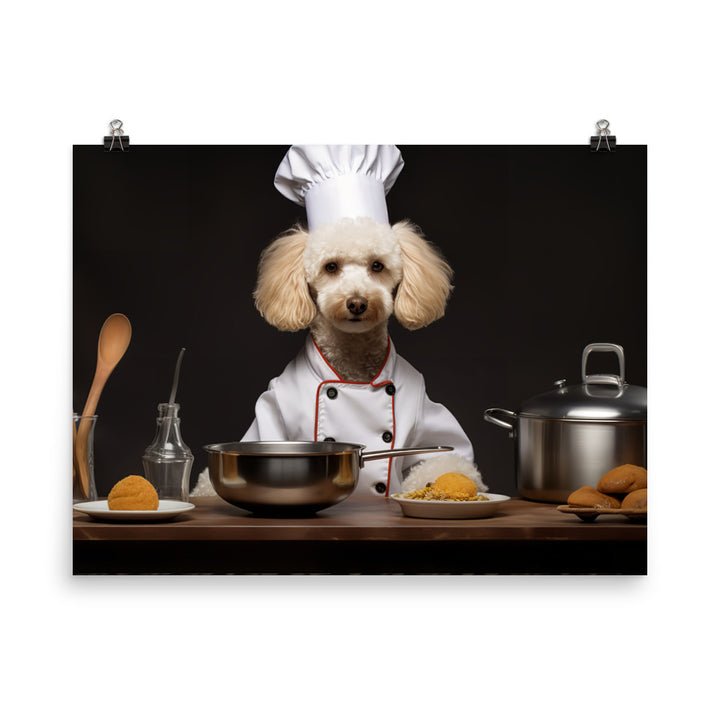 Poodle Chef Photo paper poster - PosterfyAI.com