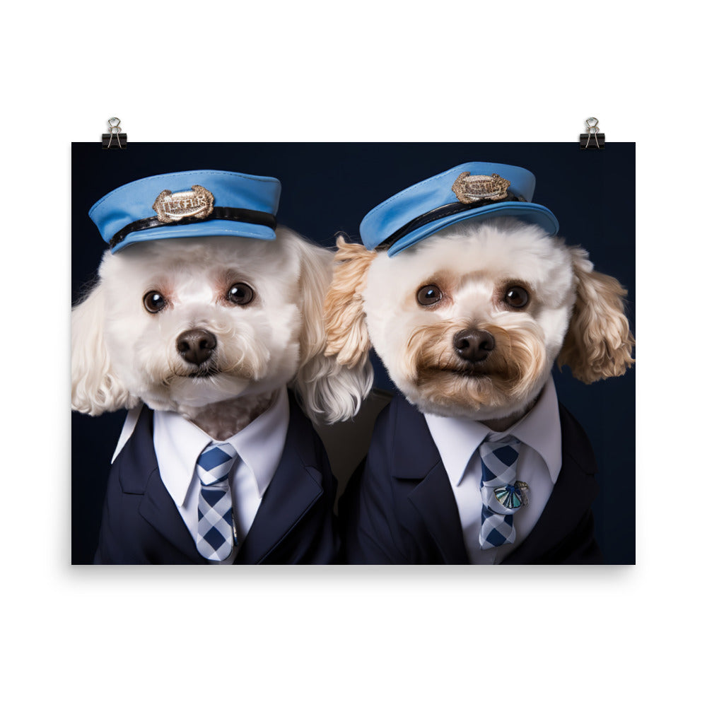 Poodle Cabin Crew Photo paper poster - PosterfyAI.com