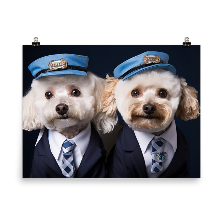 Poodle Cabin Crew Photo paper poster - PosterfyAI.com