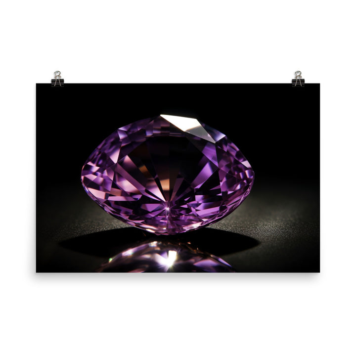 A stunning purple diamond photo paper poster - Posterfy.AI
