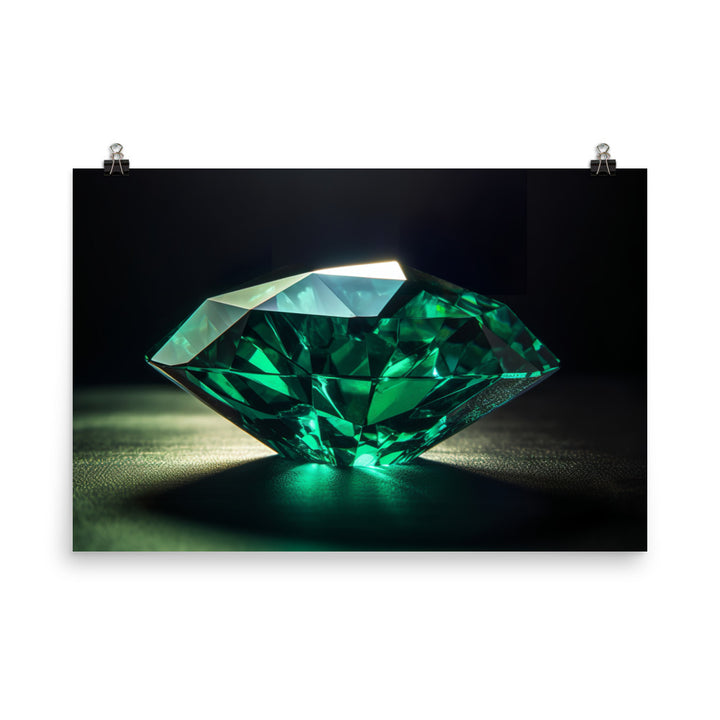 A large green diamond photo paper poster - Posterfy.AI