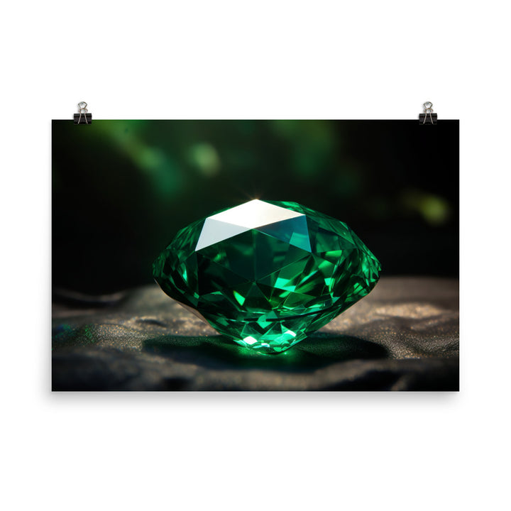 A large green diamond photo paper poster - Posterfy.AI