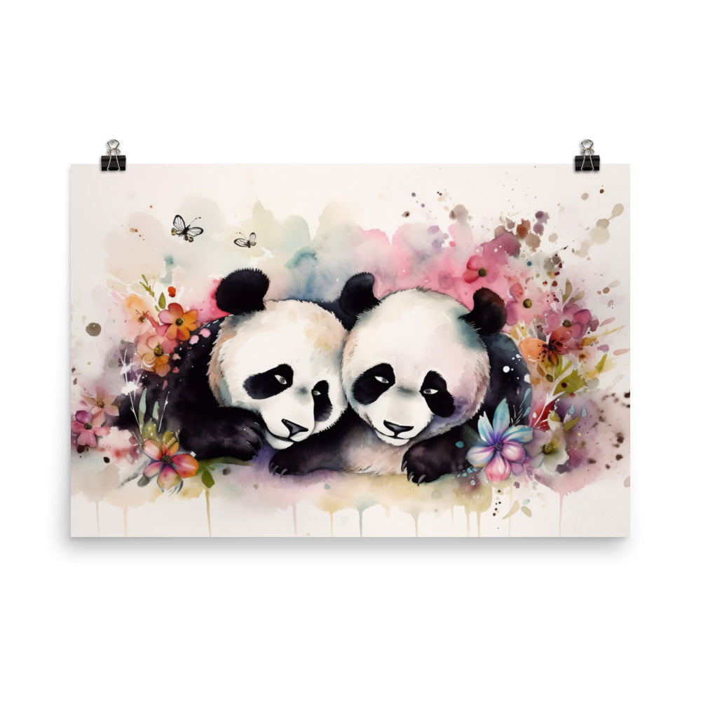 Panda Pals photo paper poster - Posterfy.AI