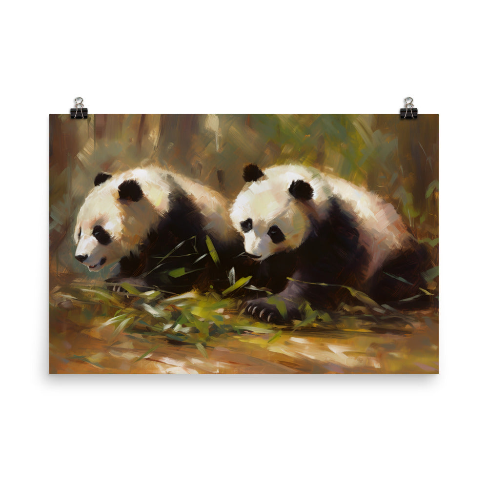 Panda Pals photo paper poster - Posterfy.AI