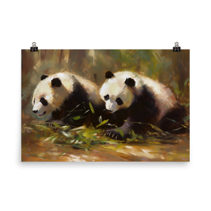 Panda Pals photo paper poster - Posterfy.AI